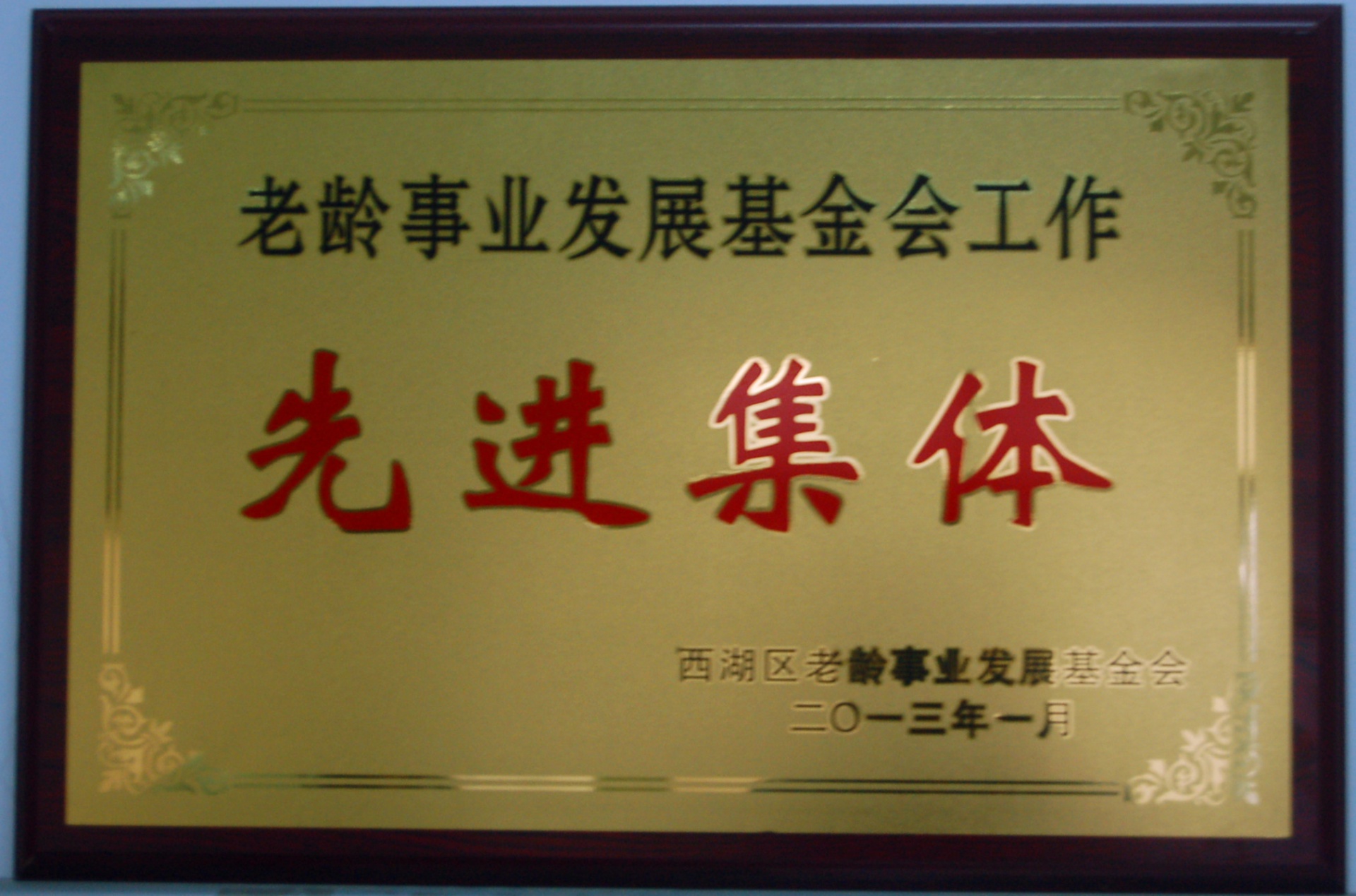
                            我公司被評為西湖區(qū)“老齡事業(yè)發(fā)展基金會工作先進(jìn)集體”